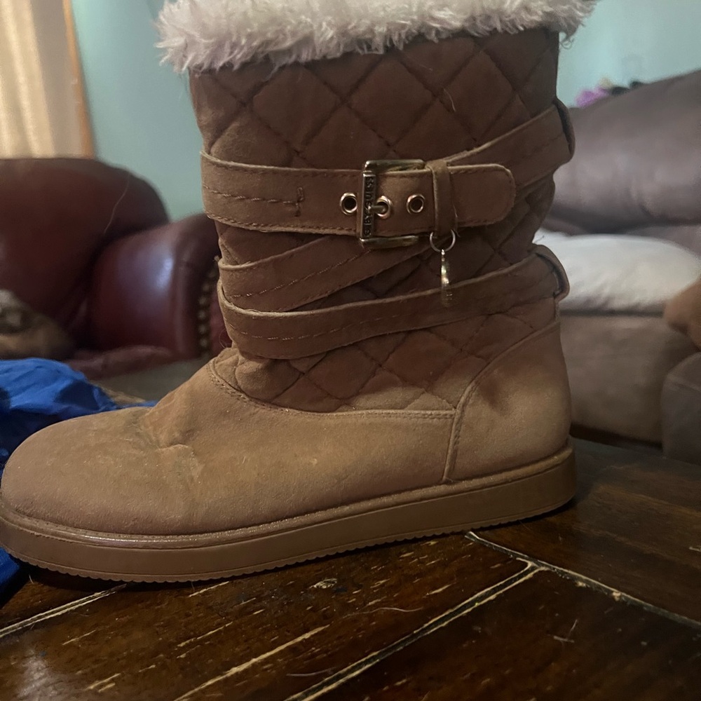 G by Guess Brown Quilted Winter Boots